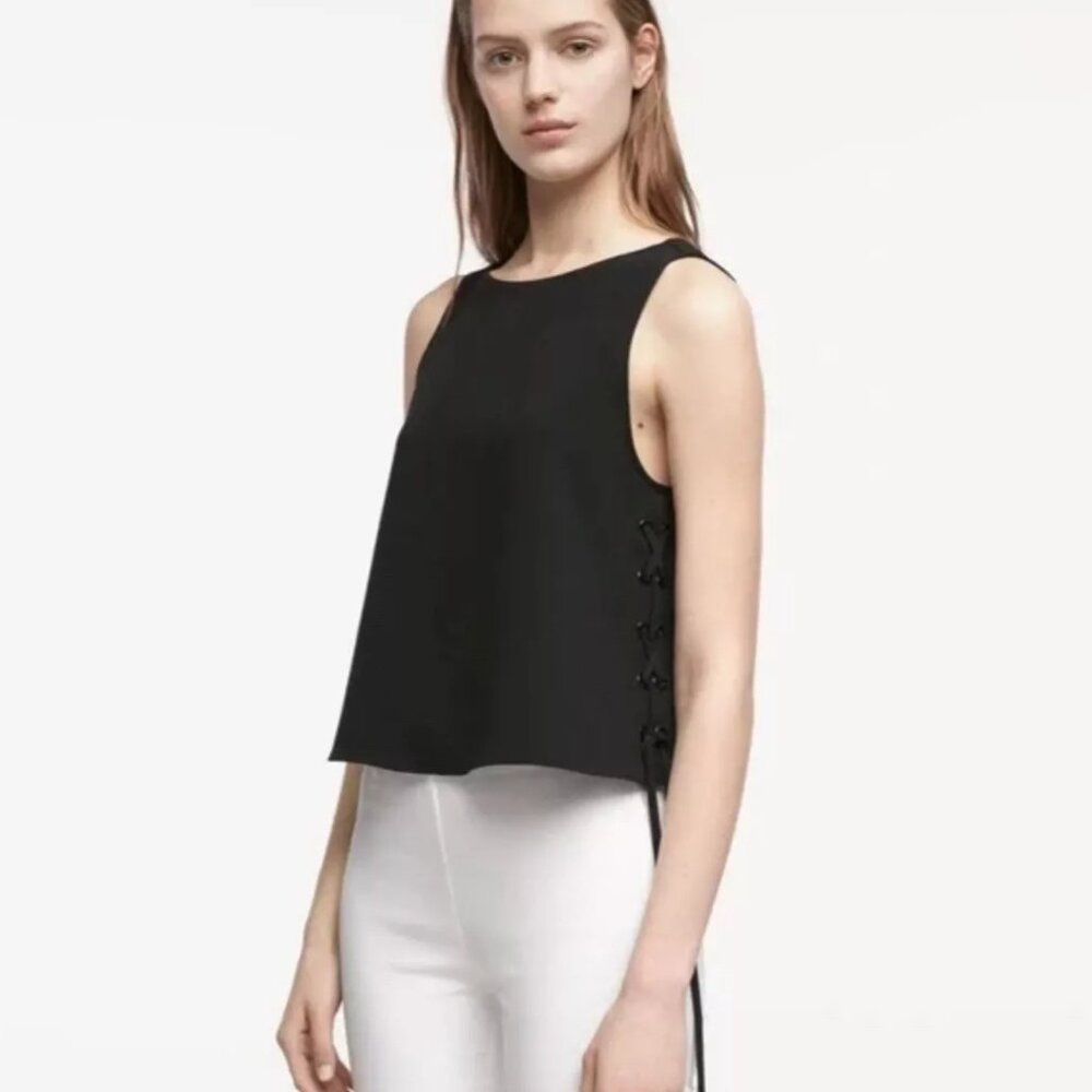Rag & Bone Eliza Tunic Top Black Size Large NEW NWT